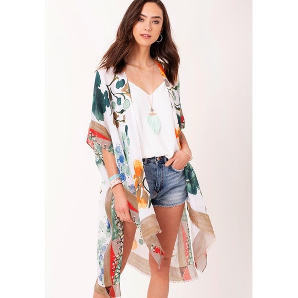 Other - Floral Print Kimono